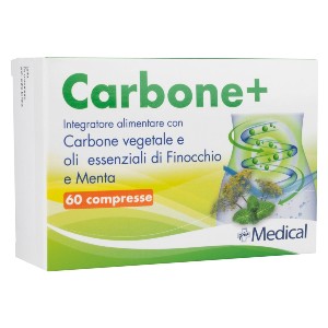 Carbone + Integratore Alimentare con Carbone Vegetale 60 Compresse
