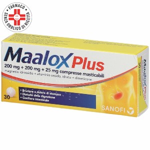 Maalox Plus per il trattamento di reflusso gastroesofageo o cattiva digestione - Più Medical