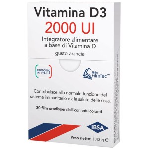 Integratore alimentare di Vitamina D3 di Ibsa, 2000UI