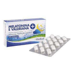 Melatonina e Valeriana + - integratore ciclo sonno-veglia - Più Medical