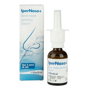 Ipernaso+ Spray Nasale Ipertonico, per un'azione decongestionante sulla mucosa nasale e un effetto fluidizzante sul muco - Più Medical