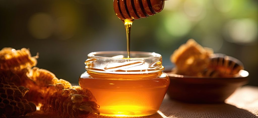 Concept per i benefici del miele sul mal di gola e la tosse - Più Medical