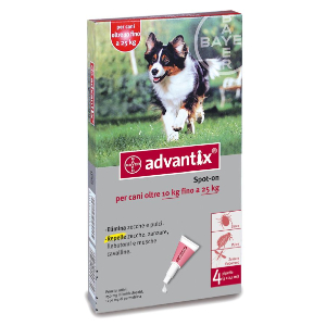Antiparassitario • Advantix Spot-on 4 Pipette Monodose 10-25 Kg - Più Medical