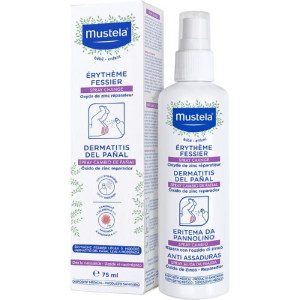 Prodotto per la cura della pelle del bambino e del neonato: spray lenitivo per il cambio pannolino Mustela - Più Medical