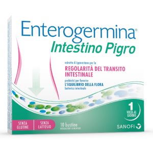 Integratore per regolarità intestinale con psyllium: Enterogermina intestino pigro