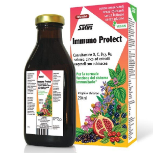 • Salus Immuno Protect: integratore alimentare a base di un estratto acquoso vegetale con echinacea e una miscela di succhi di frutta concentrati contenenti vitamine e minerali utili a supportare il sistema immunitario. 