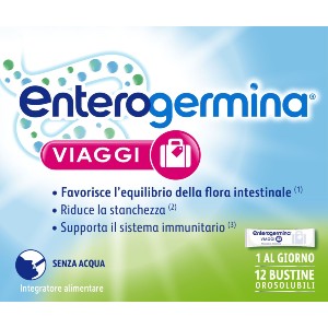 Enterogermina Viaggi: Integratore alimentare particolarmente indicato per favorire l’equilibrio della flora batterica intestinale