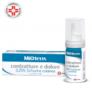 Schiuma cutanea Miotens a base di tiocolchicoside