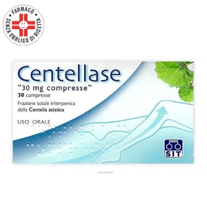 Ritenzione idrica: • Centellase compresse: medicinale in compresse indicato per il trattamento dei sintomi associati all’insufficienza venosa e agli stati di fragilità capillare.